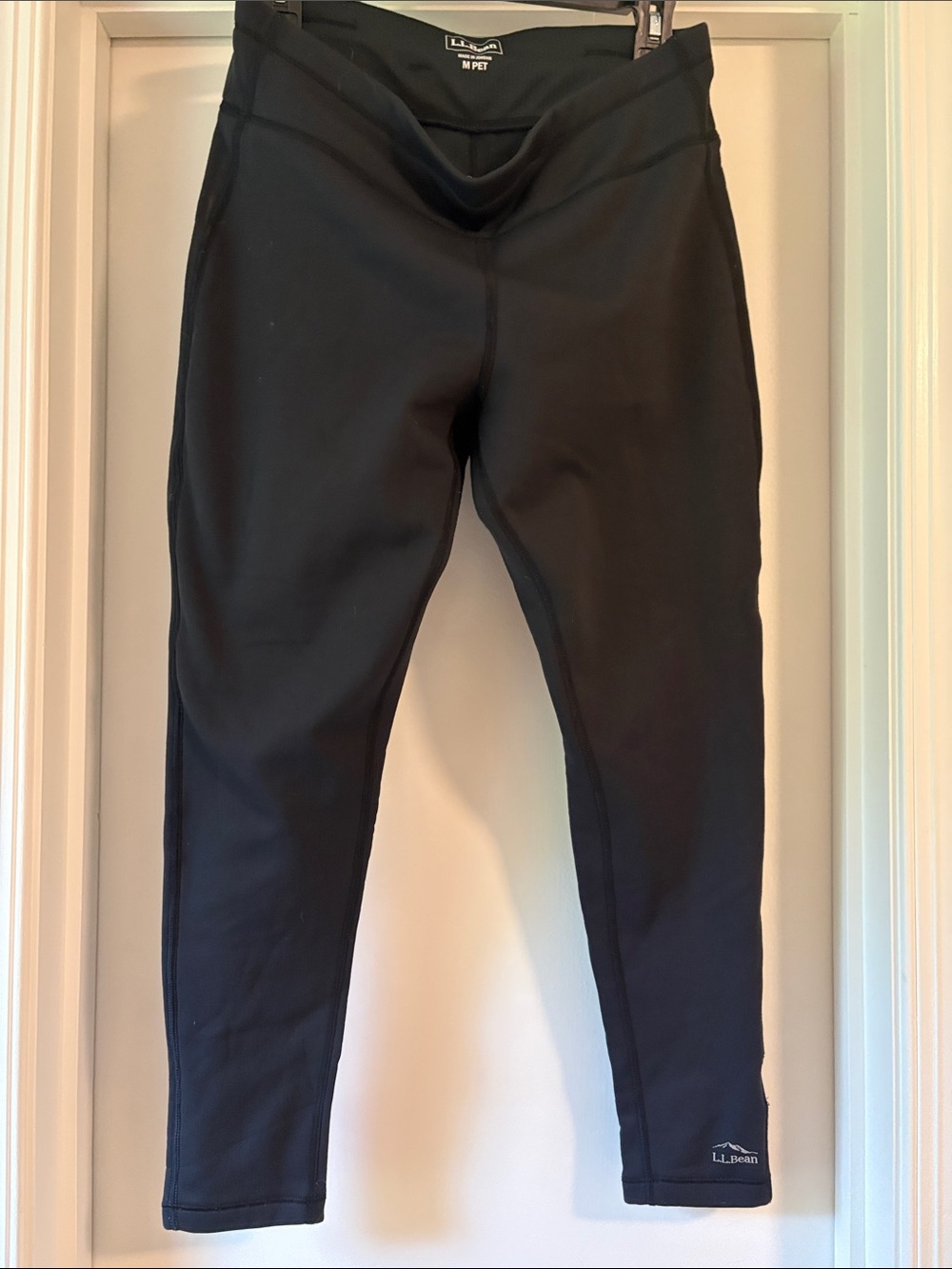 L.L. Bean Women’s Black Fleece Lined Running Tights